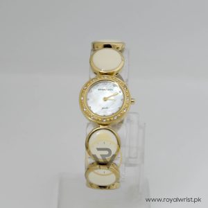 Romanson Women’s Swiss Made Quartz Gold Stainless Steel Mother Of Pearl Dial 26mm Watch RD0212QL