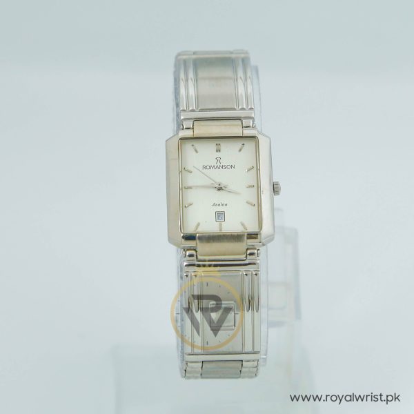 Romanson Women’s Swiss Made Quartz Silver Stainless Steel White Dial 24mm Watch RT9807