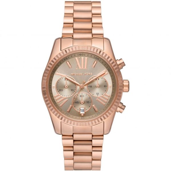 Michael Kors Women’s Quartz Rose Gold Stainless Steel Grey Dial 38mm Watch MK7217