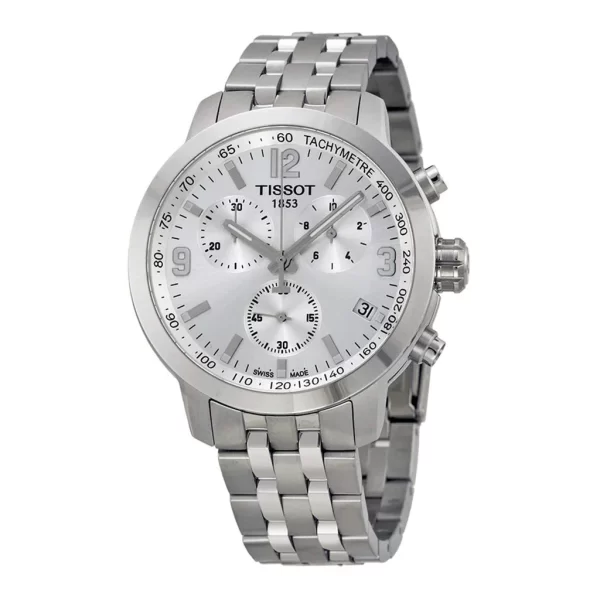 TISSOT Men’s Quartz Swiss Made Silver Stainless Steel Silver Dial 41mm Watch T055.417.11.037.00