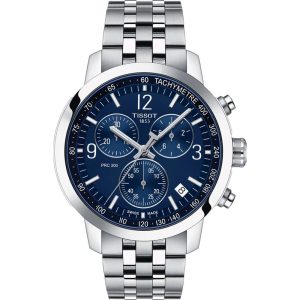 TISSOT Men’s Quartz Swiss Made Silver Stainless Steel Blue Dial 42mm Watch T114.417.11.047.00
