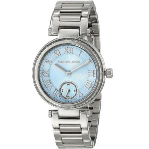 Michael Kors Women’s Quartz Silver Stainless Steel Light Blue Dial 33mm Watch MK5988