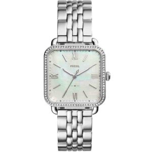 Fossil Women’s Quartz Silver Stainless Steel Mother Of Pearl Dial 32mm Watch ES4268