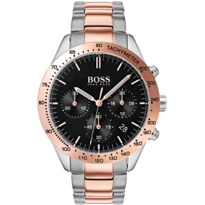 Hugo Boss Men’s Quartz Two-tone Stainless Steel Black Dial 42mm Watch 1513584