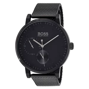 Hugo Boss Men’s Quartz Black Stainless Steel Black Dial 42mm Watch 1513636
