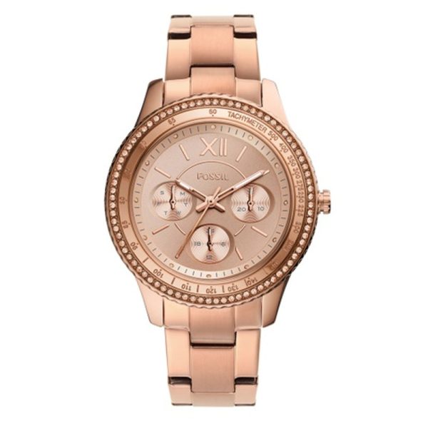 Fossil Women’s Quartz Rose Gold Stainless Steel Rose Gold Dial 37mm Watch ES5106