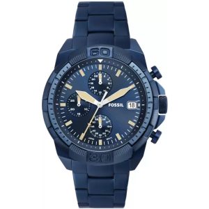 Fossil Men’s Quartz Blue Stainless Steel Blue Dial 44mm Watch FS5916