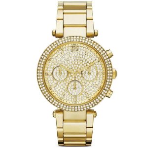 Michael Kors Women’s Quartz Gold Stainless Steel Crystal Pave Dial 39mm Watch MK5856