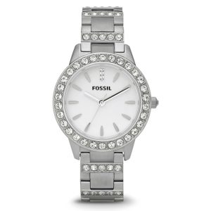 Fossil Women’s Quartz Silver Stainless Steel White Dial 34mm Watch ES2362