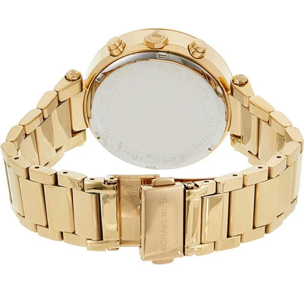 Michael Kors Women’s Quartz Gold Stainless Steel Crystal Pave Dial 39mm ...