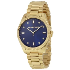Michael Kors Women’s Quartz Gold Stainless Steel Blue Dial 41mm Watch MK3240