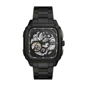 Fossil Men’s Automatic Black Stainless Steel Black Skeleton Dial 42mm Watch BQ2574