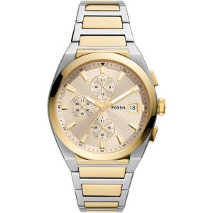Fossil Men’s Quartz Two-tone Stainless Steel Cream Dial 42mm Watch FS5796