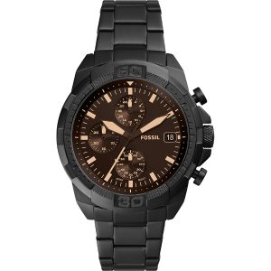 Fossil Men’s Quartz Black Stainless Steel Black Dial 44mm Watch FS5851