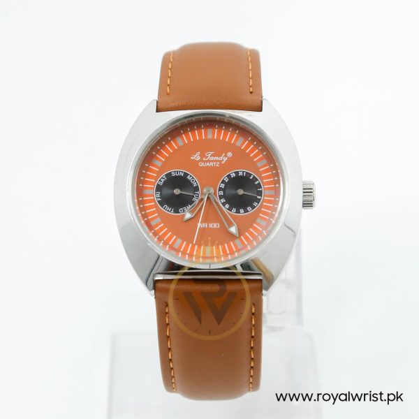Le Tandy Men’s Quartz Brown Leather Strap Brown Dial 39mm Watch ST9163