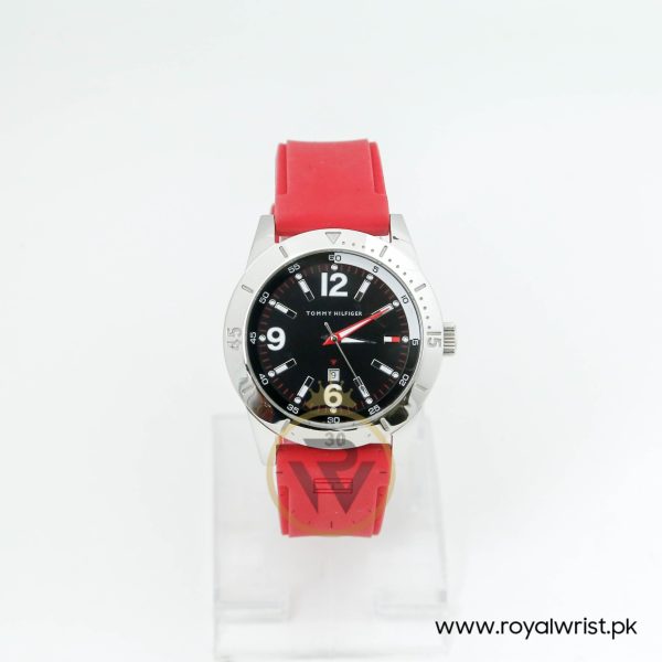 Tommy Hilfiger Men’s Quartz Red Silicone Strap Black Dial 42mm Watch TH1851141487