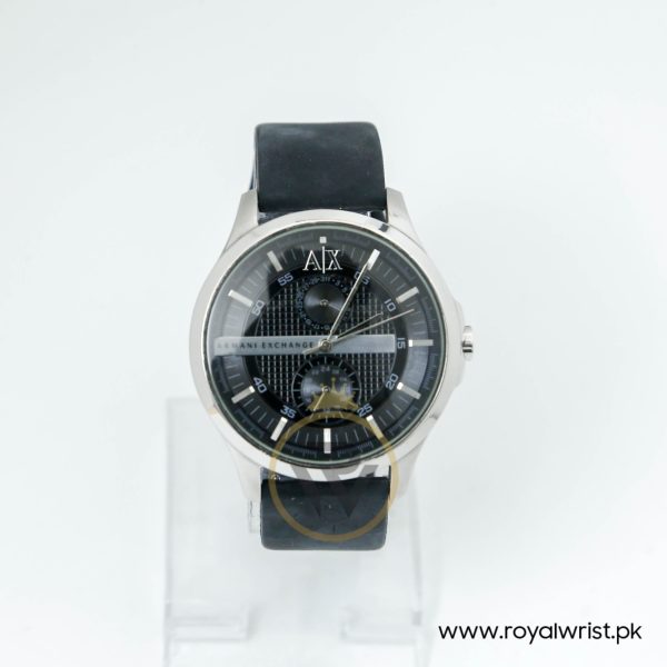 Armani Exchange Men’s Quartz Black Silicone Strap Black Dial 46mm Watch AX2120