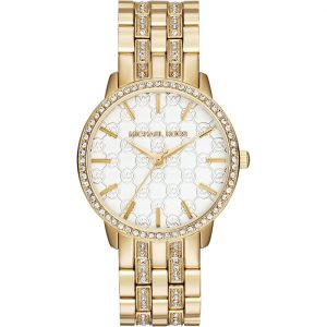 Michael Kors Women’s Quartz Gold Stainless Steel White Dial 35mm Watch MK3214