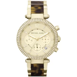 Michael Kors Women’s Quartz Two-tone Stainless Steel Gold Dial 39mm Watch MK5688