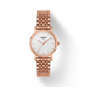 Tissot Women’s Quartz Swiss Made Rose Gold Stainless Steel White Dial 30mm Watch T109.210.33.031.00