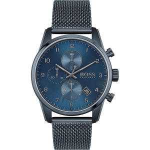 Hugo Boss Men’s Quartz Blue Stainless Steel Blue Dial 44mm Watch 1513836