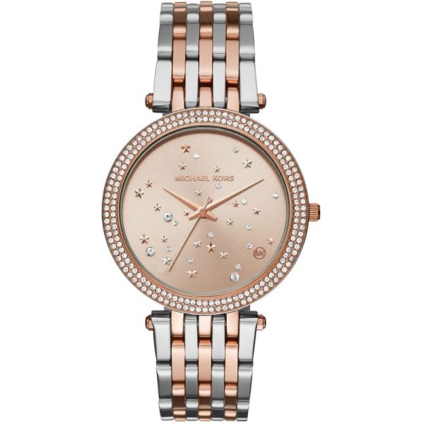 Michael Kors Women’s Quartz Two-tone Stainless Steel Rose Gold Dial 39mm Watch MK3726