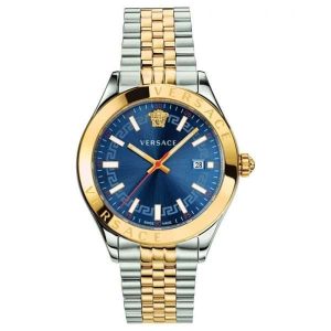 Versace Men’s Quartz Swiss Made Two-tone Stainless Steel Blue Dial 42mm Watch VEVK00520