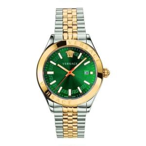 Versace Men’s Quartz Swiss Made Two-tone Stainless Steel Green Dial 42mm Watch VEVK00620