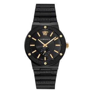 Versace Men’s Quartz Swiss Made Black Stainless Steel Black Dial 41mm Watch VEVI00620