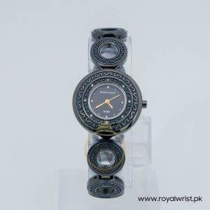 Romanson Women’s Swiss Made Quartz Black Stainless Steel Black Dial 31mm Watch RD0210QL