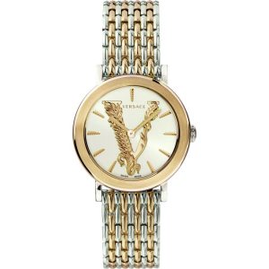 Versace Women’s Quartz Swiss Made Two-tone Stainless Steel White Dial 36mm Watch VEHC00719