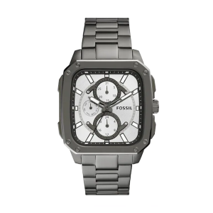 Fossil Men’s Quartz Grey Stainless Steel Silver Dial 42mm Watch BQ2657