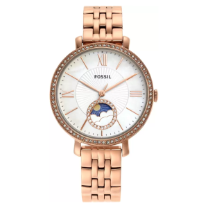 Fossil Women’s Quartz Rose Gold Stainless Steel Mother Of Pearl Dial 36mm Watch ES5165