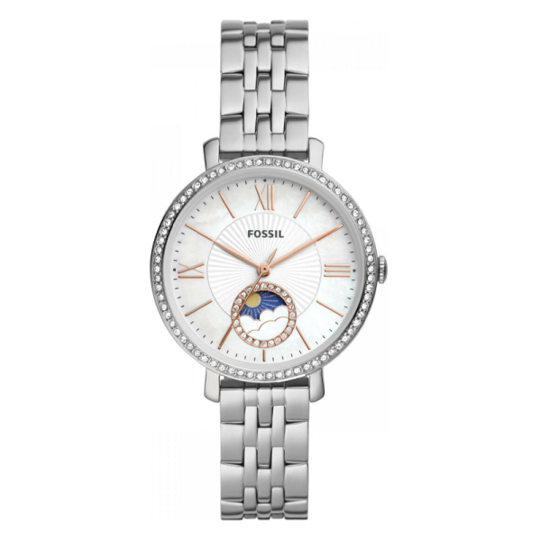 Fossil Women’s Quartz Silver Stainless Steel Mother Of Pearl Dial 36mm Watch ES5164