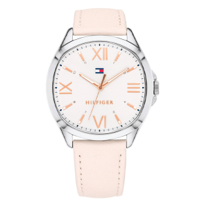 Tommy Hilfiger Women’s Quartz Light Pink Leather Strap White Dial 36mm Watch 1781891