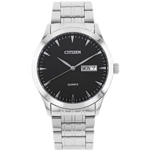 Citizen Men’s Quartz Silver Stainless Steel Black Dial 41mm Watch DZ5010-54E
