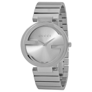 Gucci Women’s Swiss Made Quartz Silver Stainless Steel Silver Dial 37mm Watch YA133308