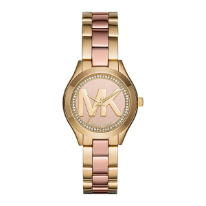 Michael Kors Women’s Quartz Two-tone Stainless Steel Rose Gold Dial 33mm Watch MK3650
