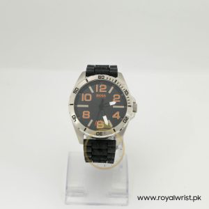 Hugo Boss Men’s Quartz Black Silicone Strap Black Dial 48mm Watch 1512943