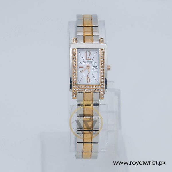 Romanson Women’s Swiss Made Quartz Two-tone Stainless Steel Mother Of Pearl Dial 20mm Watch RM6159TL
