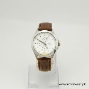 Titus Men’s Quartz Brown Leather Strap White Dial 40mm Watch T0231568