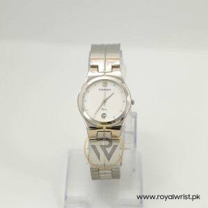 Romanson Women’s Swiss Made Quartz Silver Stainless Steel White Dial 32mm Watch RM0503M