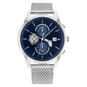 Tommy Hilfiger Men’s Quartz Silver Stainless Steel Blue Dial 44mm Watch 1710504