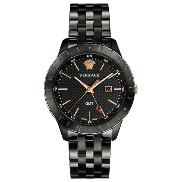 Versace Women’s Quartz Swiss Made Black Stainless Steel Black Dial 43mm Watch VEBK00618