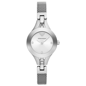 Emporio Armani Women’s Quartz Silver Stainless Steel Silver Dial 26mm Watch AR7361