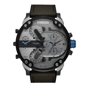 Diesel Men’s Quartz Grey Nylon & Silicone Strap Grey Dial 57mm Watch DZ7420