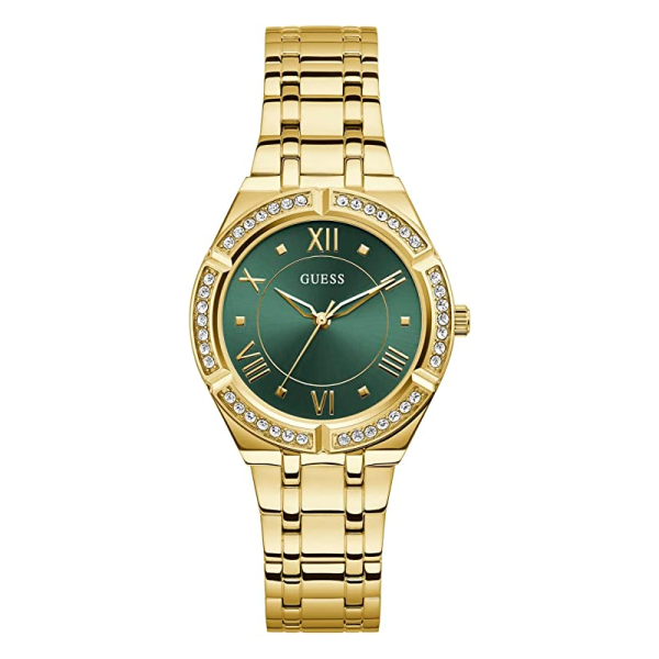 Guess Women’s Quartz Gold Stainless Steel Green Dial 36mm Watch GW0033L8