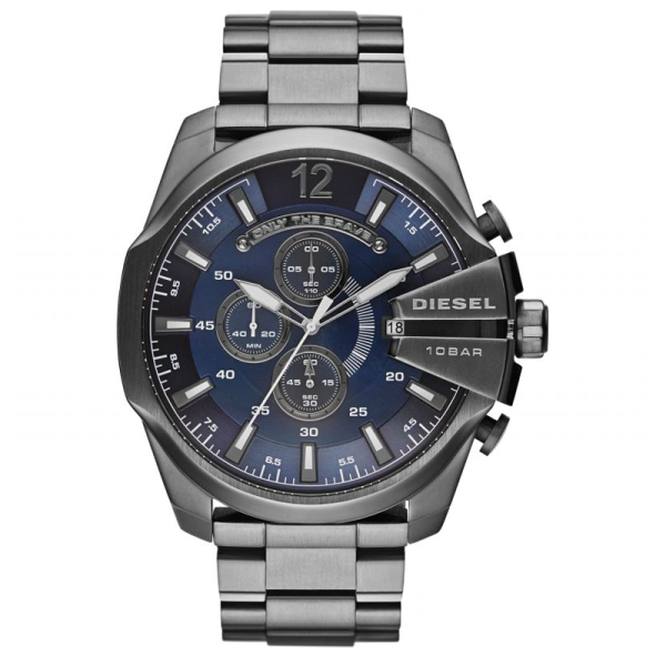 Diesel Men’s Quartz Grey Stainless Steel Blue Dial 59mm Watch DZ4329