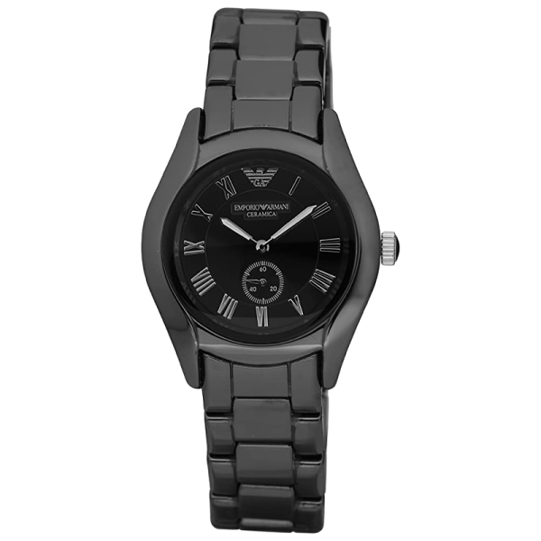 Emporio Armani Women’s Quartz Black Ceramic Chain Black Dial 35mm Watch AR1402
