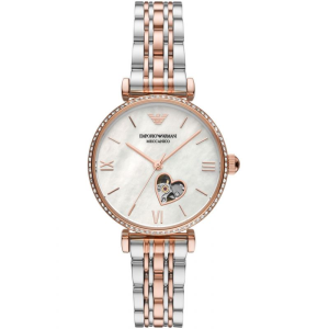 Emporio Armani Women’s Automatic Two-tone Stainless Steel Mother of pearl Dial 34mm Watch AR60049